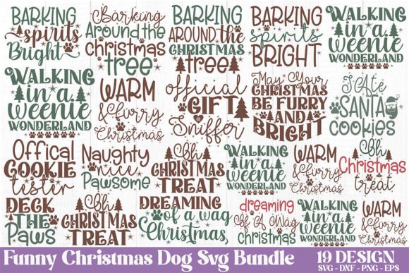Funny Christmas Dog Svg Bundle