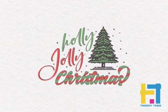 Holly Jolly Christmas Vintage SVG Design