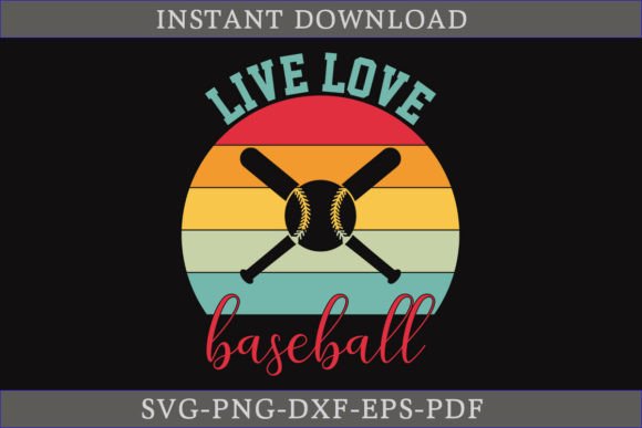 Live Love Baseball Vintage SVG Shirt