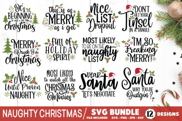 Naughty Christmas SVG Bundle