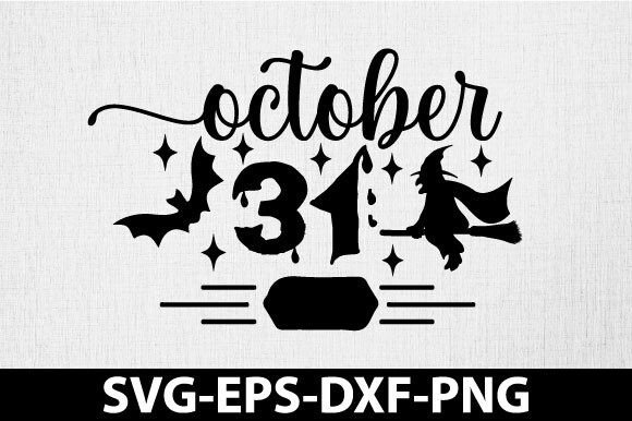 October 31, Halloween Svg Design