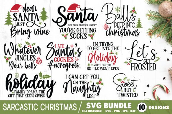 Sarcastic Christmas SVG Bundle