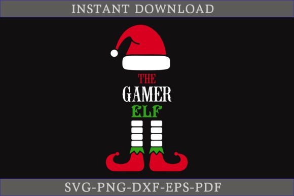 The Gamer Elf Christmas Gamer Shirt SVG