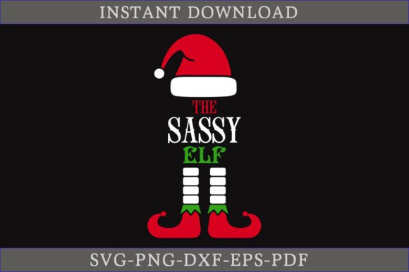The Sassy Elf Christmas SVG Shirt